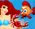 Ariel cu Flounder si Sebastian